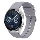 For Huawei Watch GT3 46mm 22mm Solid Color Soft Silicone Watch Band(Grey) - 1