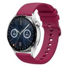 For Huawei Watch GT3 46mm 22mm Solid Color Soft Silicone Watch Band(Wine Red) - 1