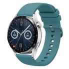 For Huawei Watch GT3 46mm 22mm Solid Color Soft Silicone Watch Band(Pine Green) - 1