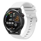 For Huawei Watch GT Runner 22mm Solid Color Soft Silicone Watch Band(White) - 1