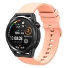 For Huawei Watch GT Runner 22mm Solid Color Soft Silicone Watch Band(Pink) - 1