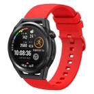 For Huawei Watch GT Runner 22mm Solid Color Soft Silicone Watch Band(Red) - 1