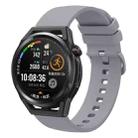 For Huawei Watch GT Runner 22mm Solid Color Soft Silicone Watch Band(Grey) - 1