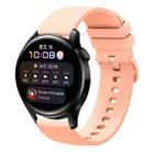For Huawei Watch 3 22mm Solid Color Soft Silicone Watch Band(Pink) - 1