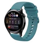 For Huawei Watch 3 22mm Solid Color Soft Silicone Watch Band(Pine Green) - 1