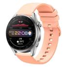 For Huawei Watch 3 Pro 22mm Solid Color Soft Silicone Watch Band(Pink) - 1