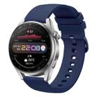 For Huawei Watch 3 Pro 22mm Solid Color Soft Silicone Watch Band(Navy Blue) - 1