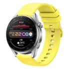 For Huawei Watch 3 Pro 22mm Solid Color Soft Silicone Watch Band(Yellow) - 1