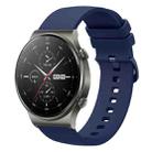 For Huawei GT2 Pro 22mm Solid Color Soft Silicone Watch Band(Navy Blue) - 1