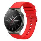 For Huawei GT2 Pro 22mm Solid Color Soft Silicone Watch Band(Red) - 1