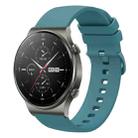 For Huawei GT2 Pro 22mm Solid Color Soft Silicone Watch Band(Pine Green) - 1