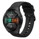 For Huawei Watch GT 2E 22mm Solid Color Soft Silicone Watch Band(Black) - 1