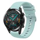 For Huawei GT2 46mm 22mm Solid Color Soft Silicone Watch Band(Sapphire Green) - 1