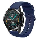 For Huawei GT2 46mm 22mm Solid Color Soft Silicone Watch Band(Navy Blue) - 1