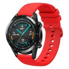 For Huawei GT2 46mm 22mm Solid Color Soft Silicone Watch Band(Red) - 1