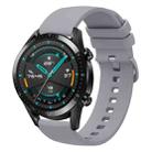 For Huawei GT2 46mm 22mm Solid Color Soft Silicone Watch Band(Grey) - 1