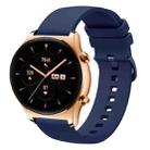 For Honor Watch GS 3 22mm Solid Color Soft Silicone Watch Band(Navy Blue) - 1