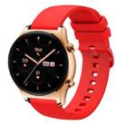 For Honor Watch GS 3 22mm Solid Color Soft Silicone Watch Band(Red) - 1