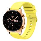 For Honor Watch GS 3 22mm Solid Color Soft Silicone Watch Band(Yellow) - 1