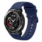 For Honor Watch GS Pro 22mm Solid Color Soft Silicone Watch Band(Navy Blue) - 1