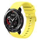 For Honor Watch GS Pro 22mm Solid Color Soft Silicone Watch Band(Yellow) - 1