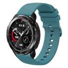 For Honor Watch GS Pro 22mm Solid Color Soft Silicone Watch Band(Pine Green) - 1