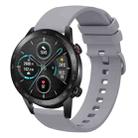 For Honor Magic Watch 2 46mm 22mm Solid Color Soft Silicone Watch Band(Grey) - 1