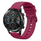 For Honor Magic Watch 2 46mm 22mm Solid Color Soft Silicone Watch Band(Wine Red) - 1