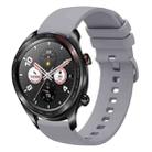 For Honor Watch Dream 22mm Solid Color Soft Silicone Watch Band(Grey) - 1