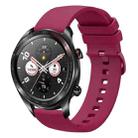 For Honor Watch Dream 22mm Solid Color Soft Silicone Watch Band(Wine Red) - 1