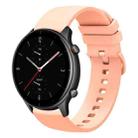 For Amazfit GTR 2e 22mm Solid Color Soft Silicone Watch Band(Pink) - 1