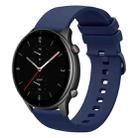 For Amazfit GTR 2e 22mm Solid Color Soft Silicone Watch Band(Navy Blue) - 1