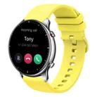 For Amazfit GTR 2 22mm Solid Color Soft Silicone Watch Band(Yellow) - 1