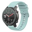 For Amazfit GTR 47mm 22mm Solid Color Soft Silicone Watch Band(Sapphire Green) - 1