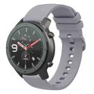 For Amazfit GTR 47mm 22mm Solid Color Soft Silicone Watch Band(Grey) - 1