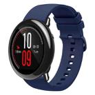 For Amazfit Pace 22mm Solid Color Soft Silicone Watch Band(Navy Blue) - 1