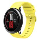 For Amazfit Pace 22mm Solid Color Soft Silicone Watch Band(Yellow) - 1