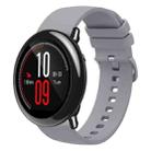 For Amazfit Pace 22mm Solid Color Soft Silicone Watch Band(Grey) - 1