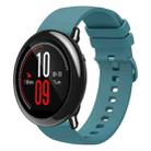 For Amazfit Pace 22mm Solid Color Soft Silicone Watch Band(Pine Green) - 1