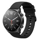For Xiaomi Watch S1 22mm Solid Color Soft Silicone Watch Band(Black) - 1