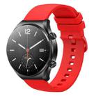 For Xiaomi Watch S1 22mm Solid Color Soft Silicone Watch Band(Red) - 1
