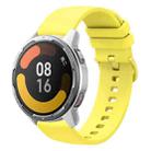 For Xiaomi Watch Color 2 22mm Solid Color Soft Silicone Watch Band(Yellow) - 1
