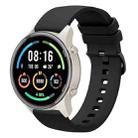 For Xiaomi Watch Sport 22mm Solid Color Soft Silicone Watch Band(Black) - 1