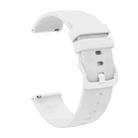 For Xiaomi Watch Color 22mm Solid Color Soft Silicone Watch Band(White) - 2