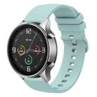 For Xiaomi Watch Color 22mm Solid Color Soft Silicone Watch Band(Sapphire Green) - 1