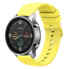 For Xiaomi Watch Color 22mm Solid Color Soft Silicone Watch Band(Yellow) - 1