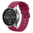 For Xiaomi Watch Color 22mm Solid Color Soft Silicone Watch Band(Wine Red) - 1
