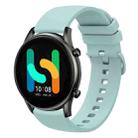 For  Xiaomi Haylou RT2 LS10 22mm Solid Color Soft Silicone Watch Band(Sapphire Green) - 1