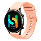 For  Xiaomi Haylou RT2 LS10 22mm Solid Color Soft Silicone Watch Band(Pink) - 1