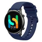 For  Xiaomi Haylou RT2 LS10 22mm Solid Color Soft Silicone Watch Band(Navy Blue) - 1